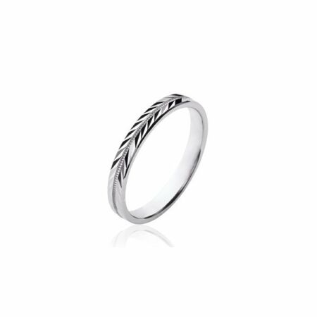 Bague en argent rhodié