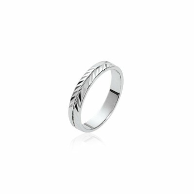 Bague en argent rhodié