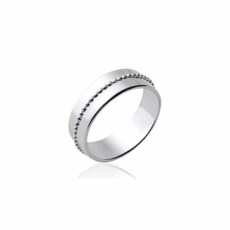 Bague en argent rhodié