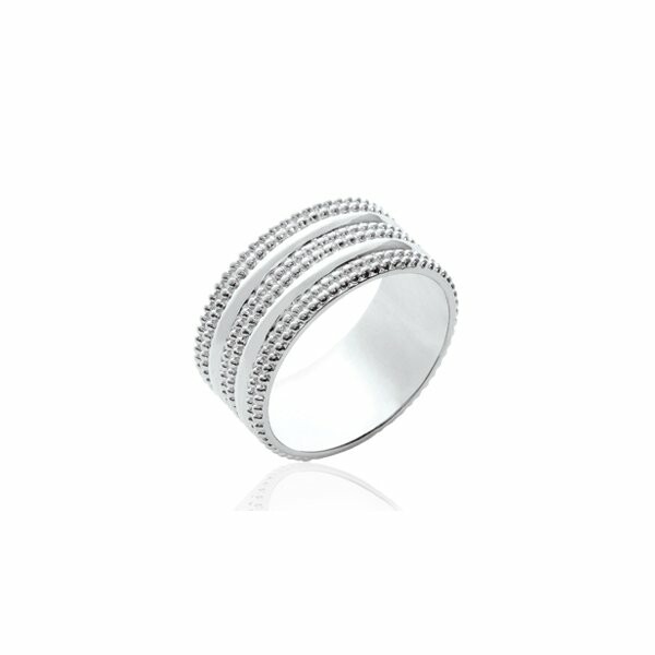 Bague en argent rhodié