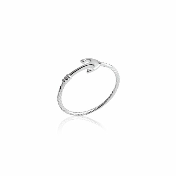 Bague en argent rhodié