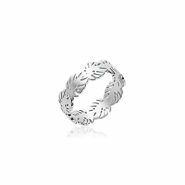 Bague en argent rhodié