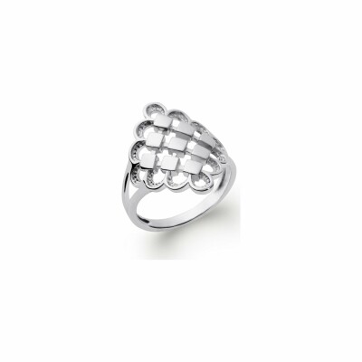 Bague en argent rhodié