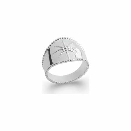 Bague en argent rhodié