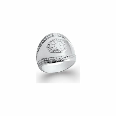 Bague en argent rhodié