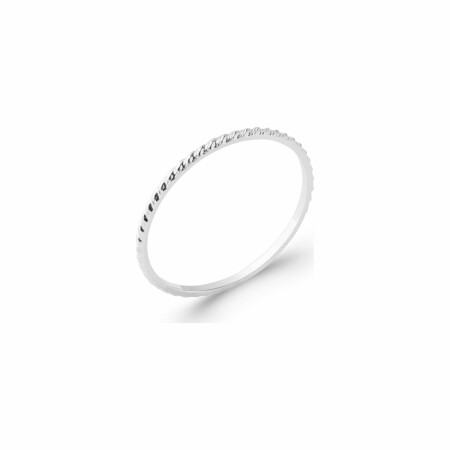 Bague en argent rhodié