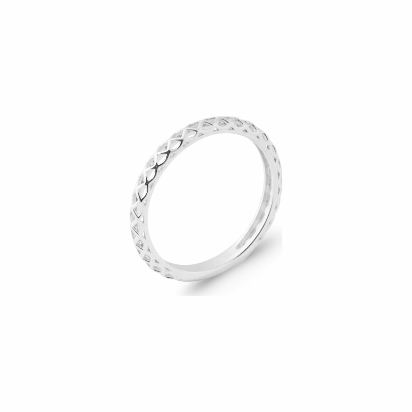 Bague en argent rhodié