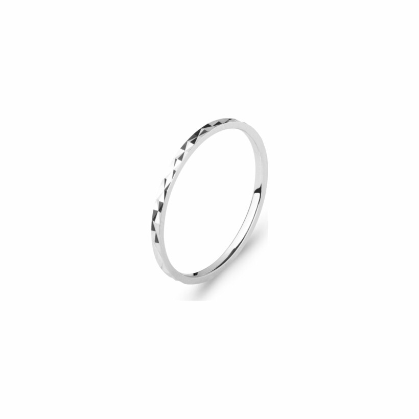 Bague en argent rhodié