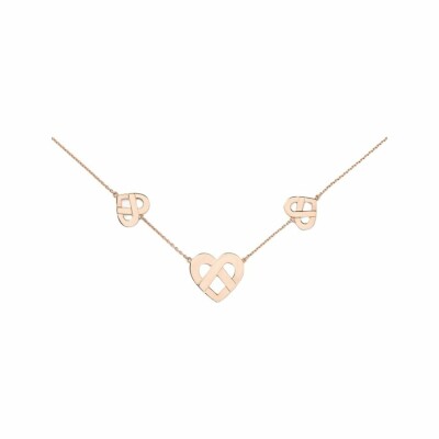 Collier Poiray Coeur Entrelacé en or rose