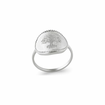 Bague en argent rhodié