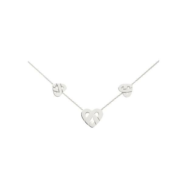 Collier Poiray Coeur Entrelacé en or blanc