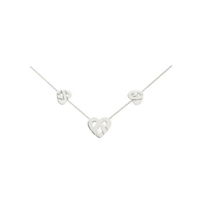 Collier Poiray Coeur Entrelacé en or blanc