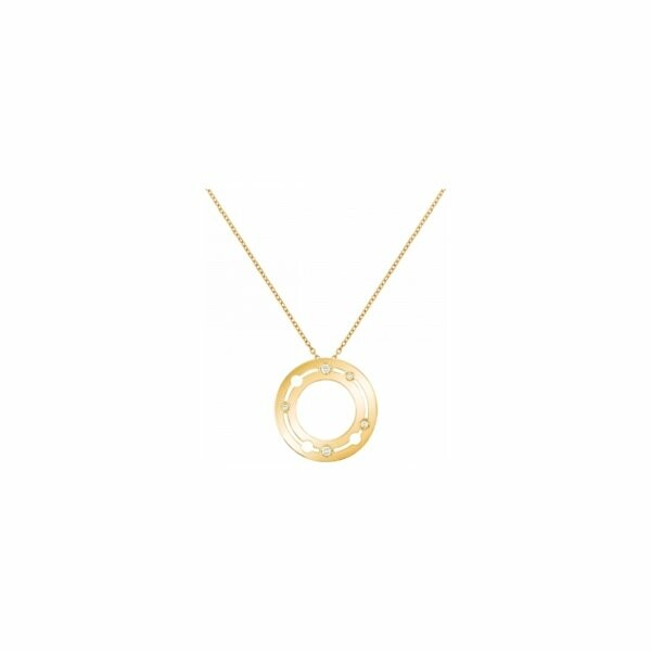 Pulse dinh van pendant with chain, white gold, diamonds