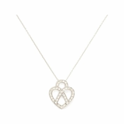 Collier Poiray Coeur Entrelacé en or blanc