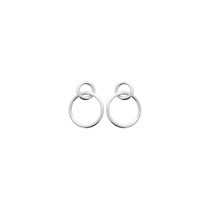 Boucles d'oreilles en argent rhodié