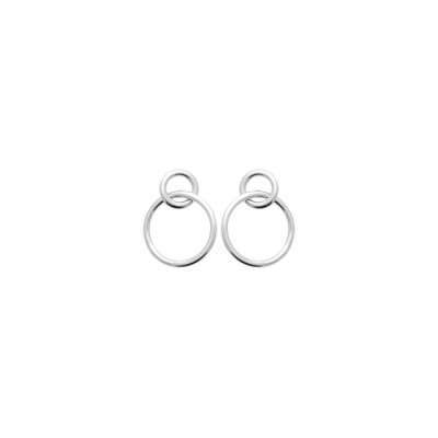 Boucles d'oreilles en argent rhodié
