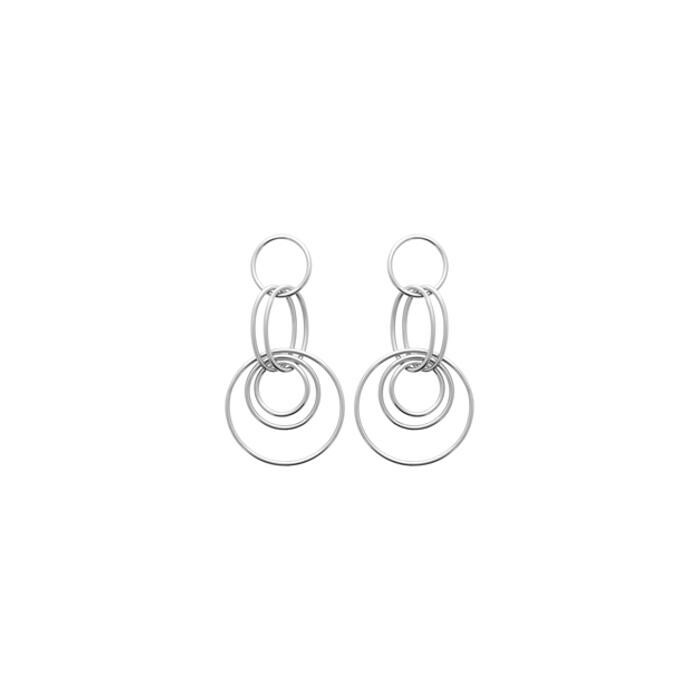 Boucles d'oreilles en argent rhodié