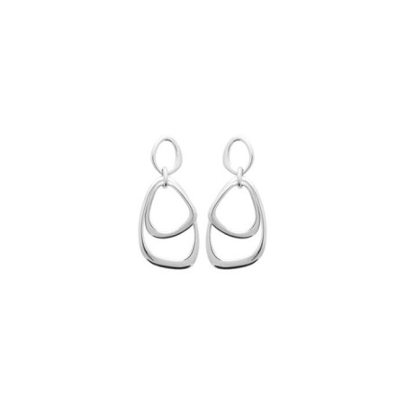 Boucles d'oreilles en argent rhodié