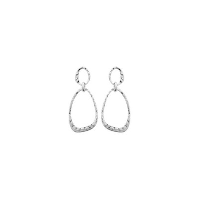 Boucles d'oreilles en argent rhodié