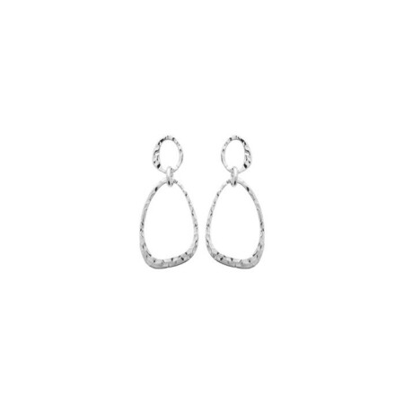 Boucles d'oreilles en argent rhodié