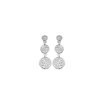 Boucles d'oreilles en argent rhodié