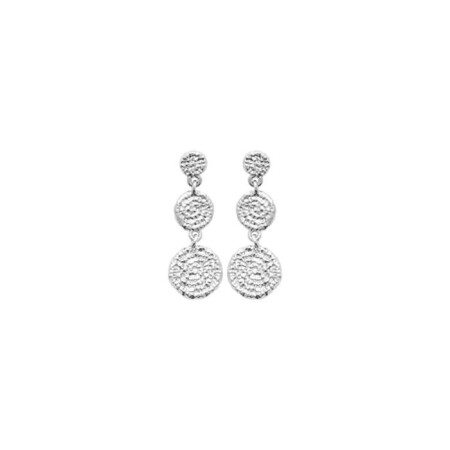 Boucles d'oreilles en argent rhodié