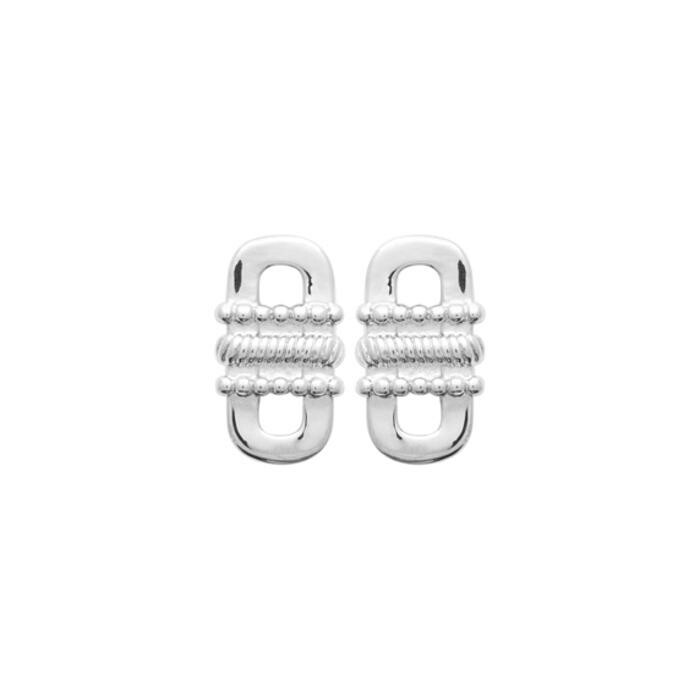 Boucles d'oreilles en argent rhodié