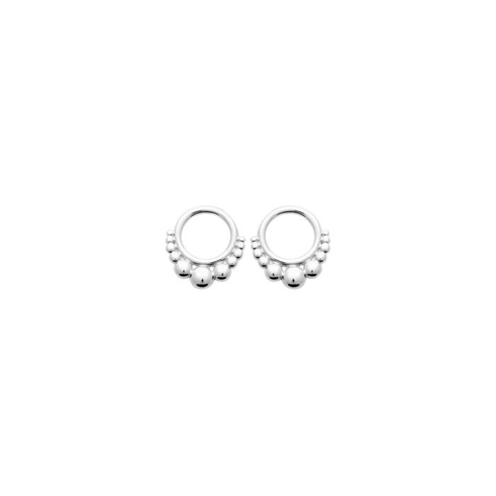 Boucles d'oreilles en argent rhodié