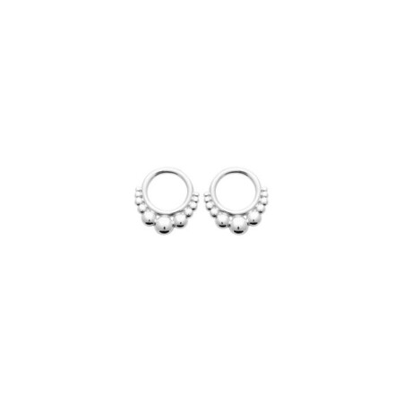 Boucles d'oreilles en argent rhodié