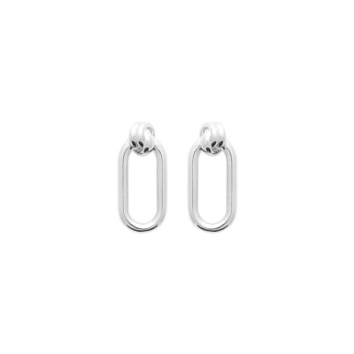 Boucles d'oreilles en argent rhodié