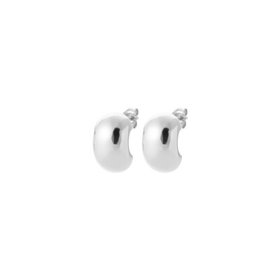 Boucles d'oreilles en argent rhodié