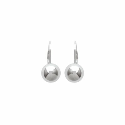 Boucles d'oreilles en argent rhodié