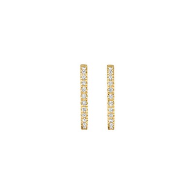 Boucles d'oreilles Blush en or jaune et zircon