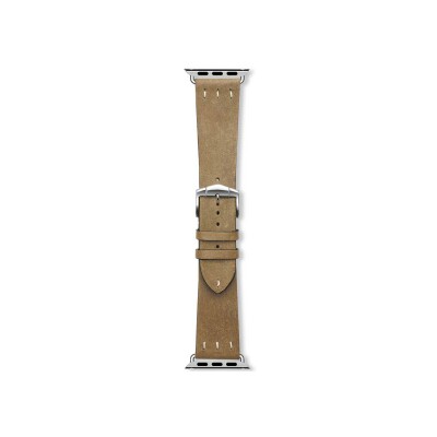 Bracelet montre Rochet Saint-Louis en cuir mat miel, anse compatible apple watch - 24mm