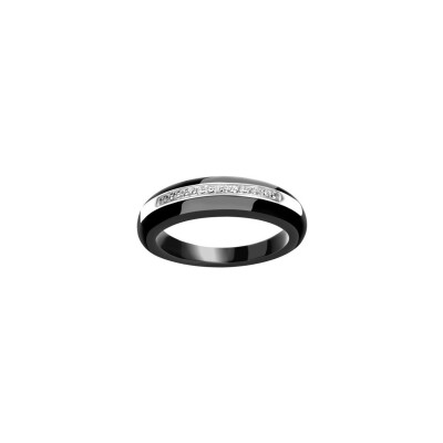 Bague Ceranity en céramique, argent et oxyde de zirconium