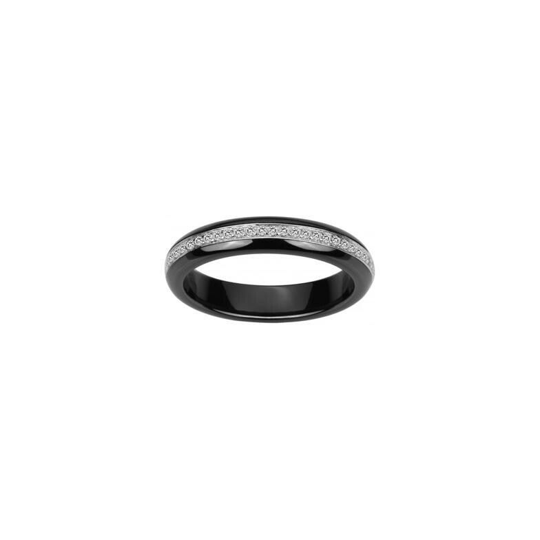 Bague Ceranity en céramique, argent et oxyde de zirconium