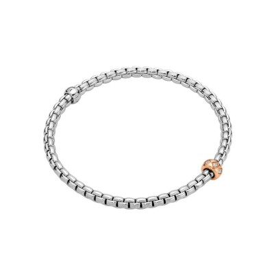 Bracelet FOPE EKA Flex'it en or blanc et diamants, taille S