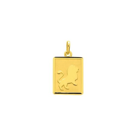 Médaille zodiaque Lion en or jaune