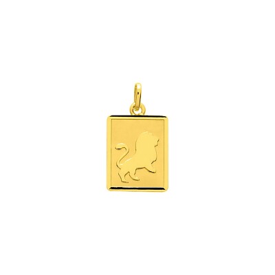 Pendentif zodiaque Lion en or jaune