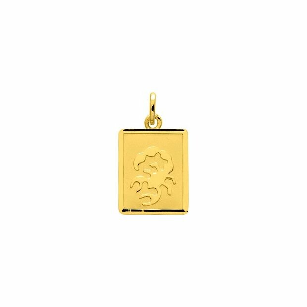 Médaille zodiaque scorpion en or jaune