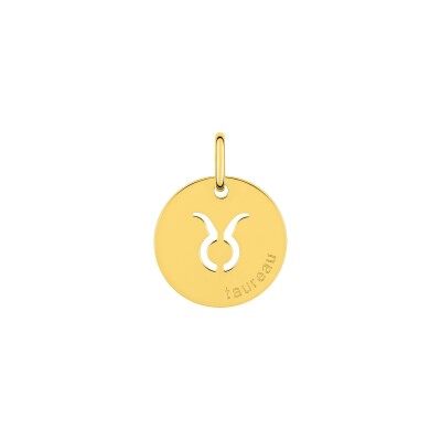 Pendentif zodiaque Taureau en or jaune