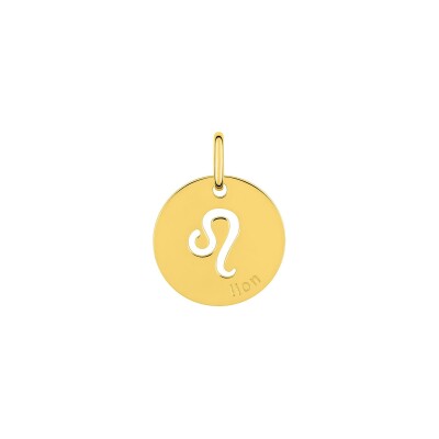 Pendentif zodiaque Lion en or jaune
