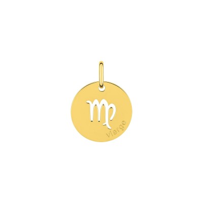 Pendentif zodiaque Vierge en or jaune