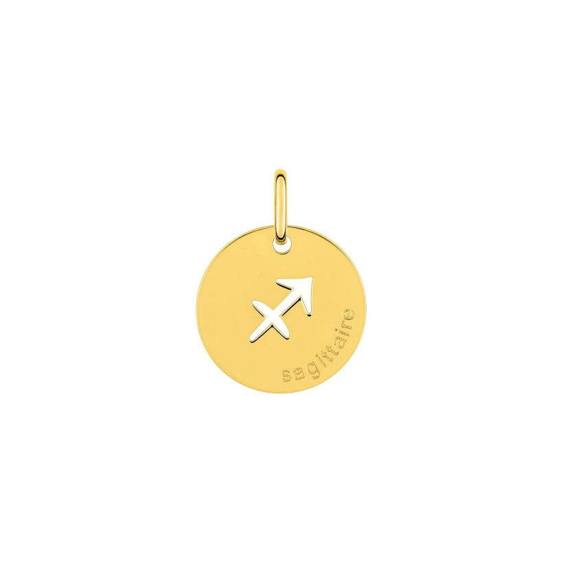 Médaille zodiaque Sagittaire en or jaune