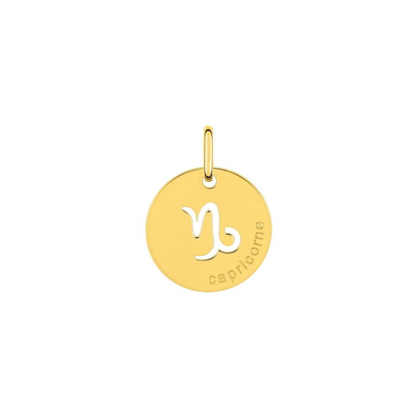 Médaille zodiaque Capricorne en or jaune