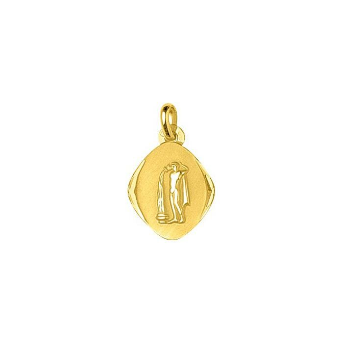 Médaille zodiaque Verseau en or jaune