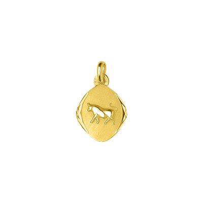 Médaille Taureau en or jaune