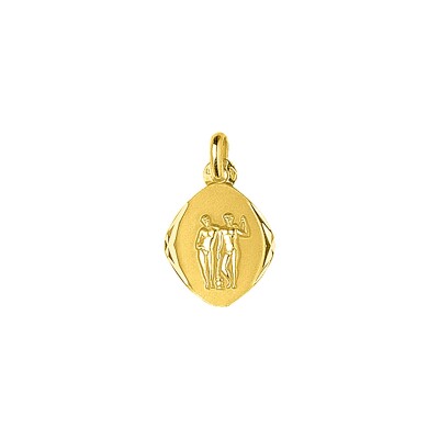 Médaille Gémeaux en or jaune