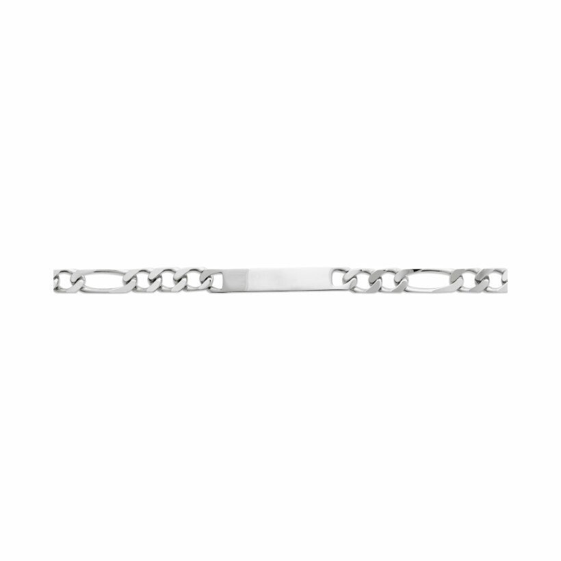 Bracelet en argent rhodié, 22cm