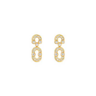 Boucles d'oreilles Viltier Magnetic Solo en or jaune et diamants